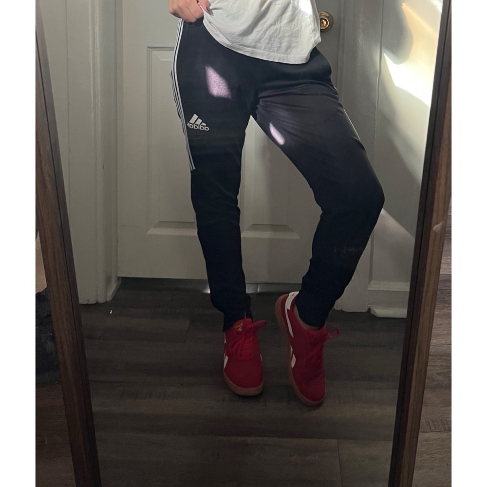 Adidas Black Joggers with White Stripes - Picture 5 of 6